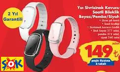 YUİ SİVRİSİNEK KOVUCU SAATLİ BİLEKLİK BEYAZ/PEMBE/SİYAH